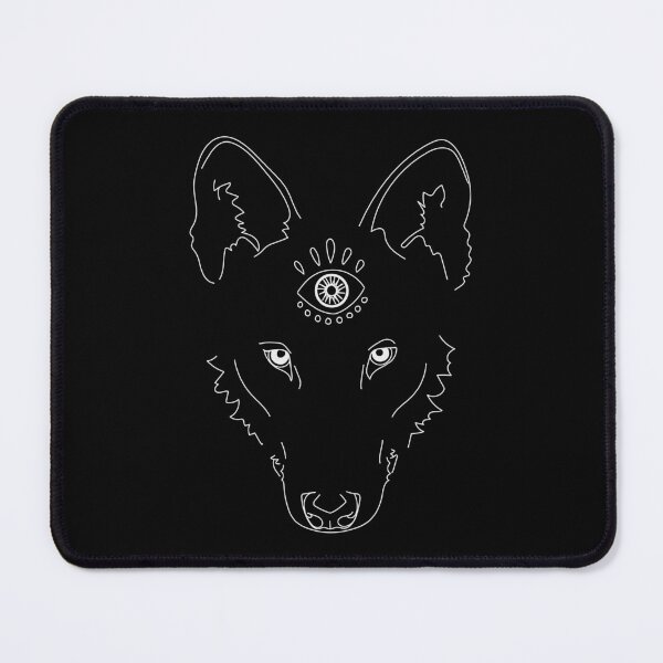 Item preview, Wolf Third Eye Lineart "AwareWolf" designed and sold by Boreal-Witch.