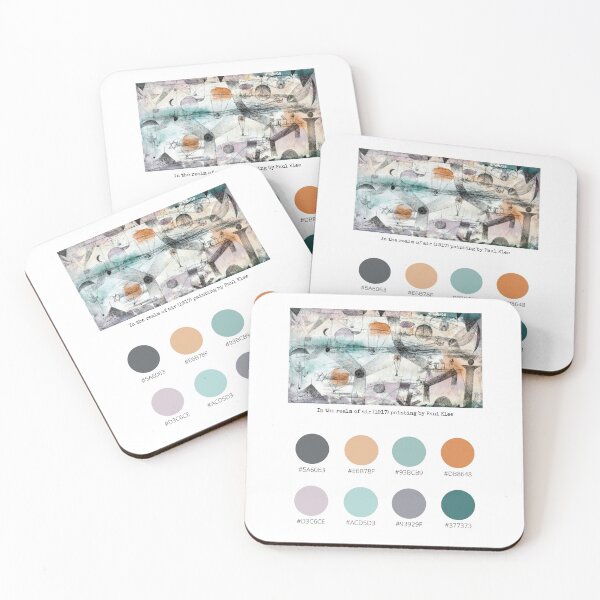 Item preview, Colour Palette of In the realm of air (1917) painting by Paul Klee designed and sold by CoffeewithAnh.