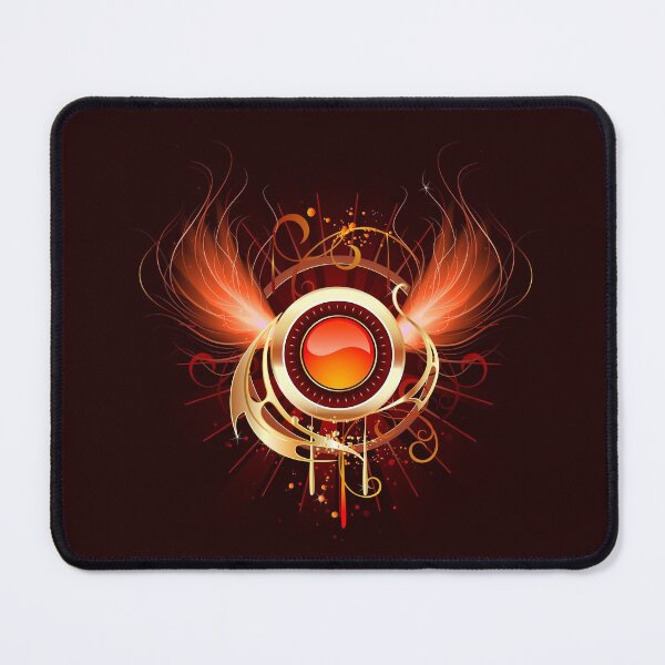 Item preview, Hot round banner with fiery wings designed and sold by Blackmoon9.