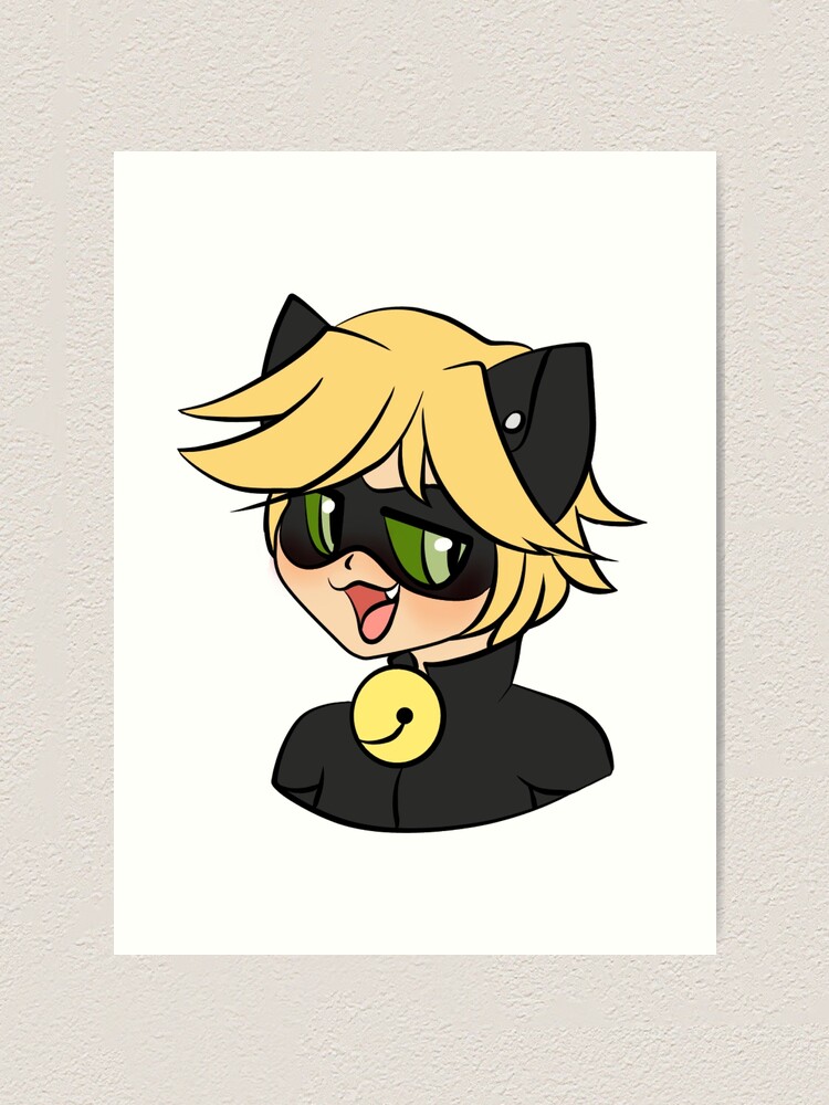 Chat Noir Art Print By Freeze Pop Redbubble