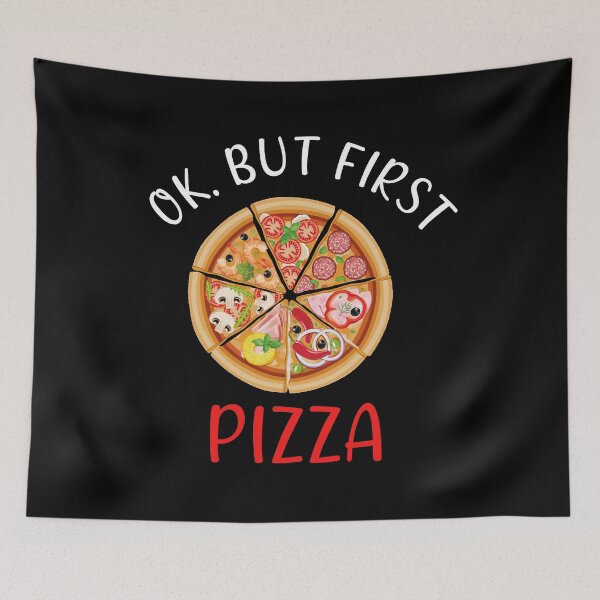Item preview, Ok but pizza first designed and sold by Catsloversdotme.