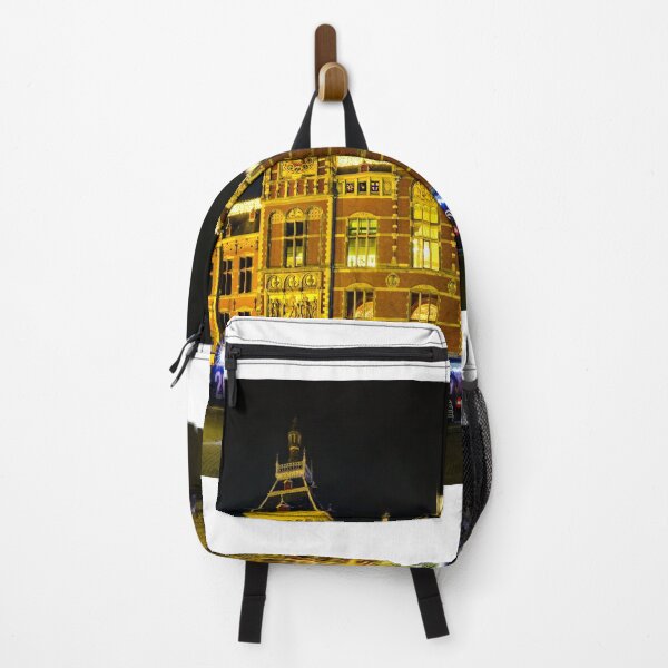 Item preview, Amsterdam Central Train Station at Night designed and sold by nbrandsberg.