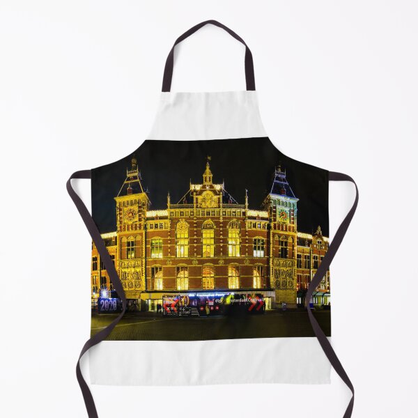 Item preview, Amsterdam Central Train Station at Night designed and sold by nbrandsberg.