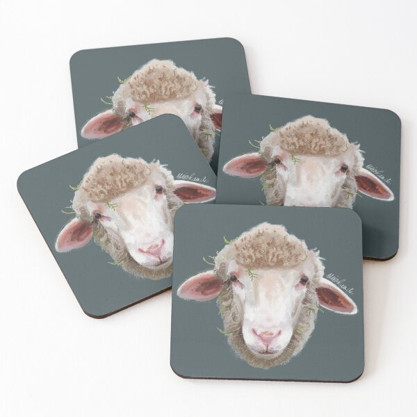 Item preview, Soft Merino Sheep Woolly Face covered in moss designed and sold by Wieskunde.