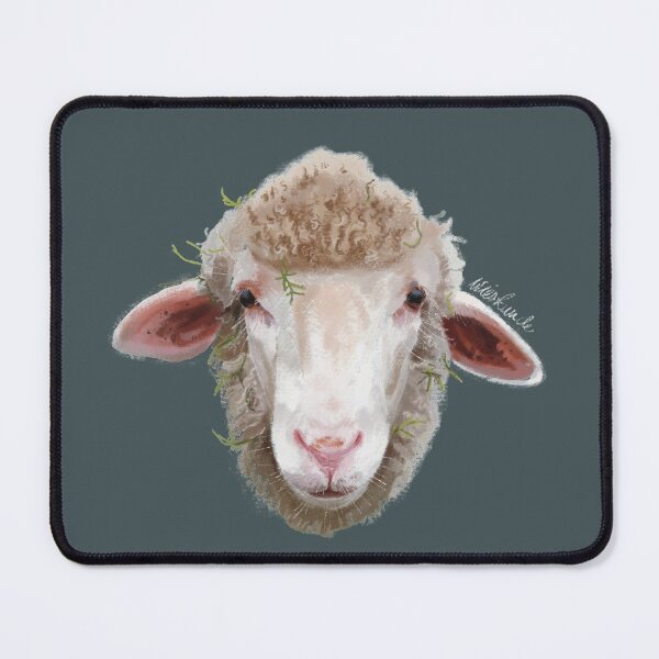 Item preview, Soft Merino Sheep Woolly Face covered in moss designed and sold by Wieskunde.