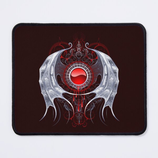 Item preview, Round banner with silver wings ( Vampire wings ) designed and sold by Blackmoon9.