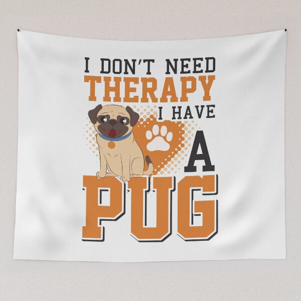 Item preview, I DON'T NEED THERAPY I HAVE A PUG COLLECTION designed and sold by JRM Tees & More Store.