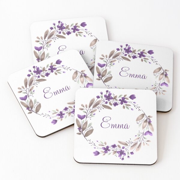 Item preview, Emma personalized floral garland design designed and sold by OByD.