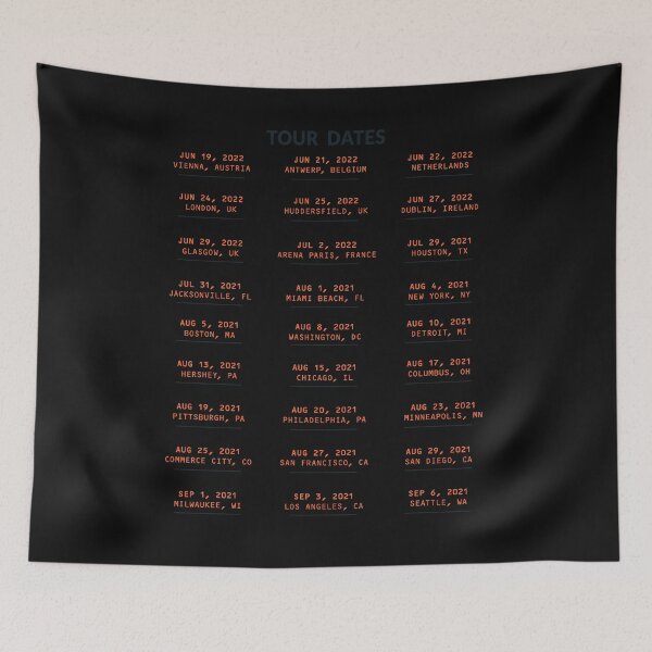 Item preview, Hela Mega Tour Dates black designed and sold by Hillstrom45.