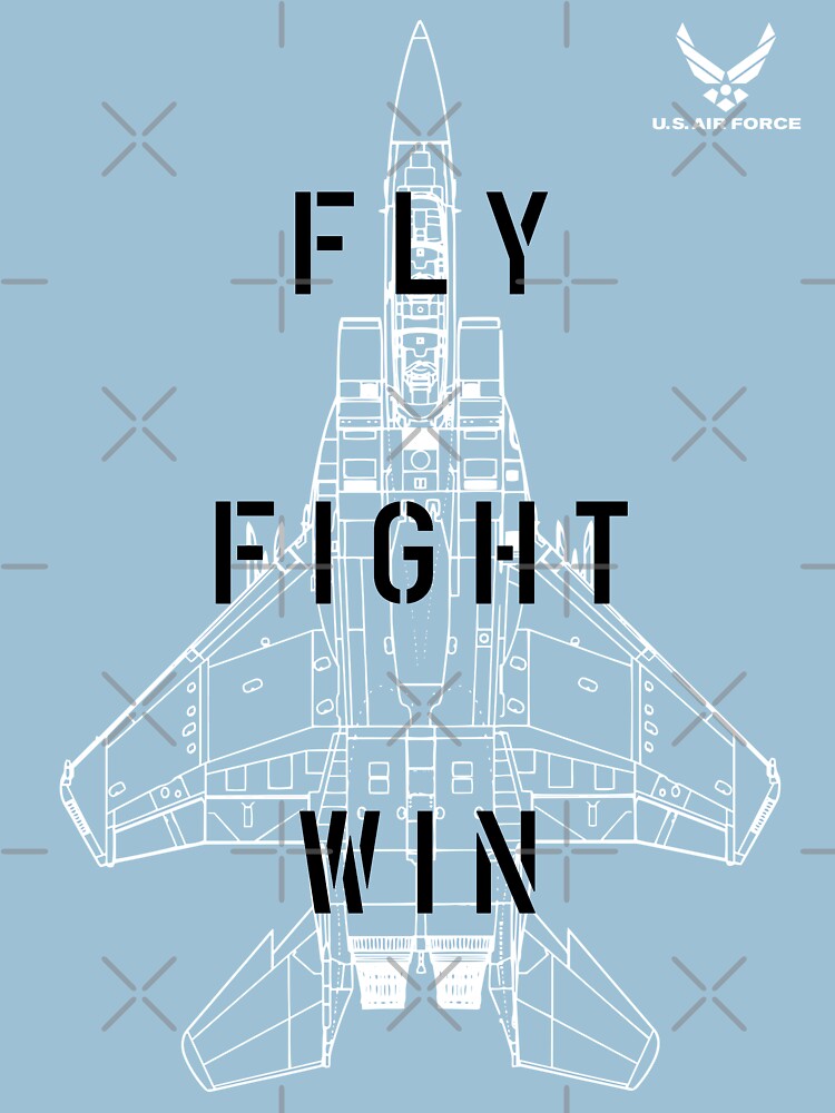 Artwork view, Fly Fight Win USAF designed and sold by Aeronautdesign