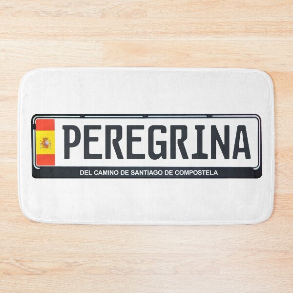 Item preview, Peregrina del Camino Car Plate designed and sold by Caminovi.