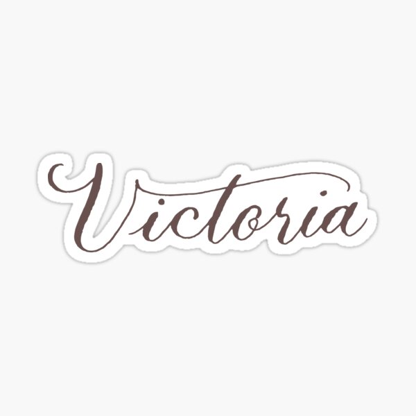 Victoria Name Hand Lettering in Faux Gold Letters