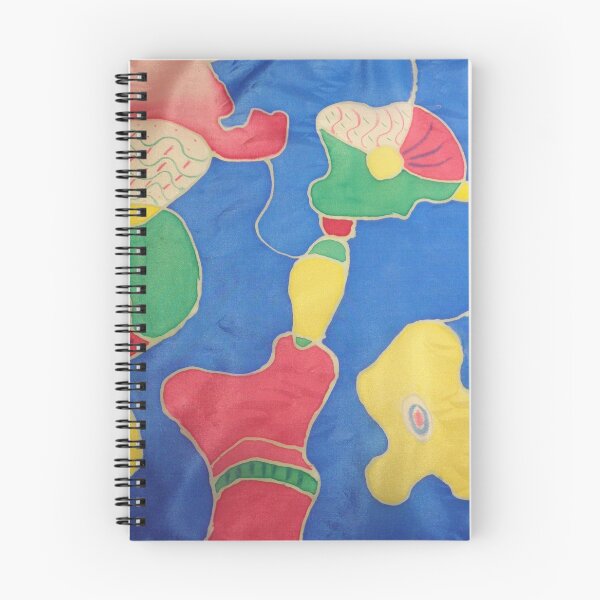 Item preview, Abstract design blue background original painted silk designed and sold by Sandra Fox.