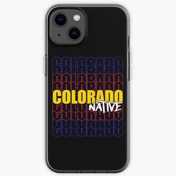 Colorado Native State Flag Typography iPhone Soft Case