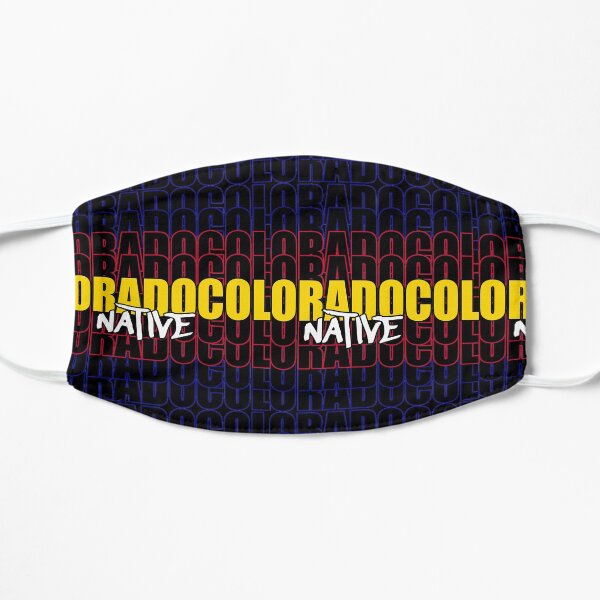 Colorado Native State Flag Typography Flat Mask