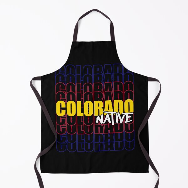 Colorado Native State Flag Typography Apron