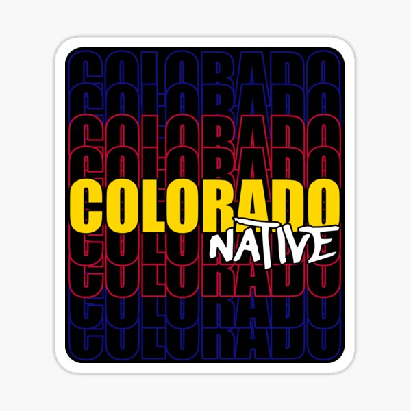 Colorado Native State Flag Typography Sticker