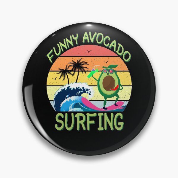 Item preview, Funny Avocado Surfing designed and sold by MoSaid.