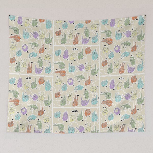 Item preview, ASL Alphabet Graphic designed and sold by jonahmakesart.