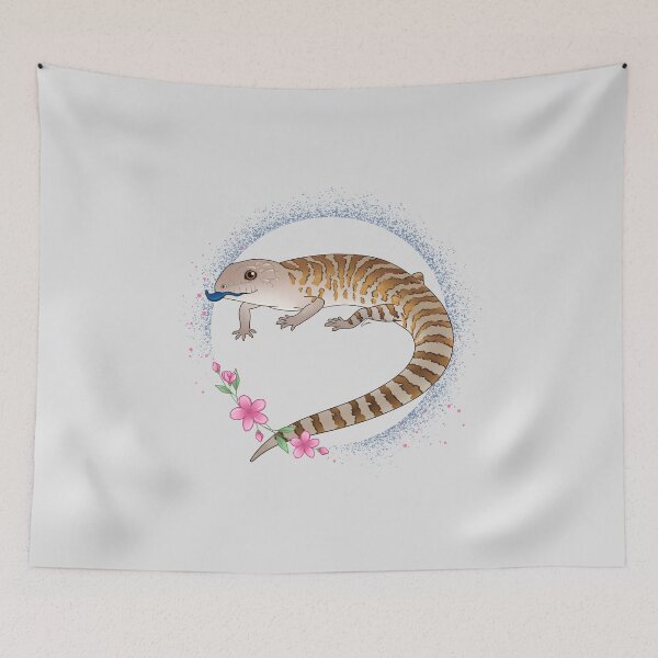 Item preview, Blue Tongue Skink Floral Theme! designed and sold by anacecilia.
