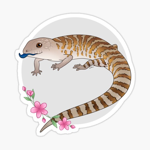 Item preview, Blue Tongue Skink Floral Theme! designed and sold by anacecilia.