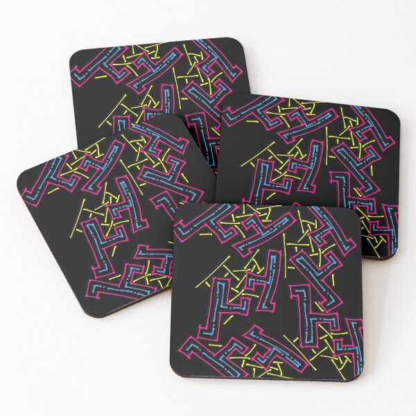Item preview, Nineties Aesthetic Pattern on Black designed and sold by that5280lady.