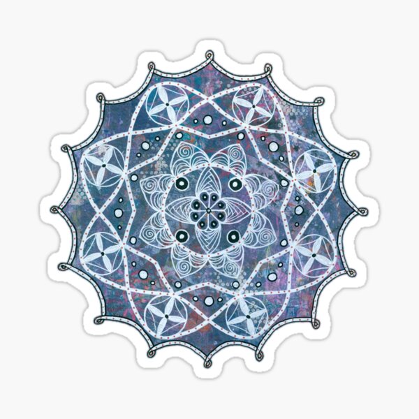 Mandala Snowflake Sticker