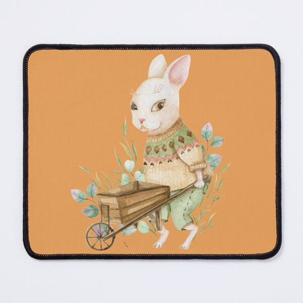Item preview, Rabbit gardener with a cart designed and sold by MagicStrawberry.