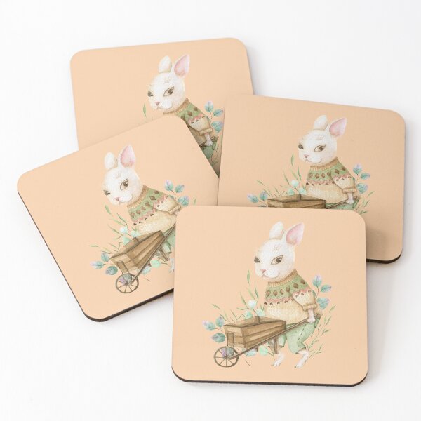 Item preview, Rabbit gardener with a cart designed and sold by MagicStrawberry.