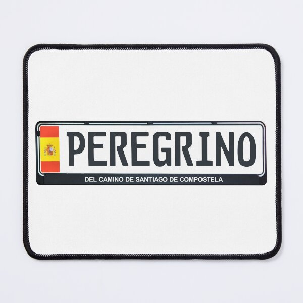 Item preview, Peregrino del Camino Car Plate designed and sold by Caminovi.
