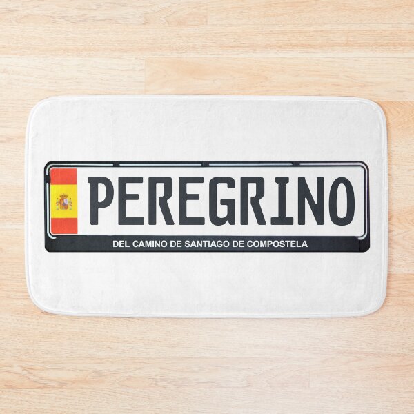 Item preview, Peregrino del Camino Car Plate designed and sold by Caminovi.