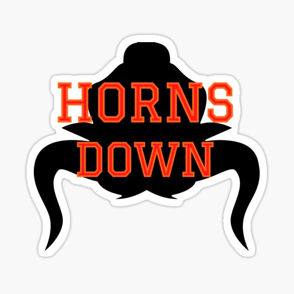"HORNS DOWN" Sticker for Sale by FanTalCreations Redbubble