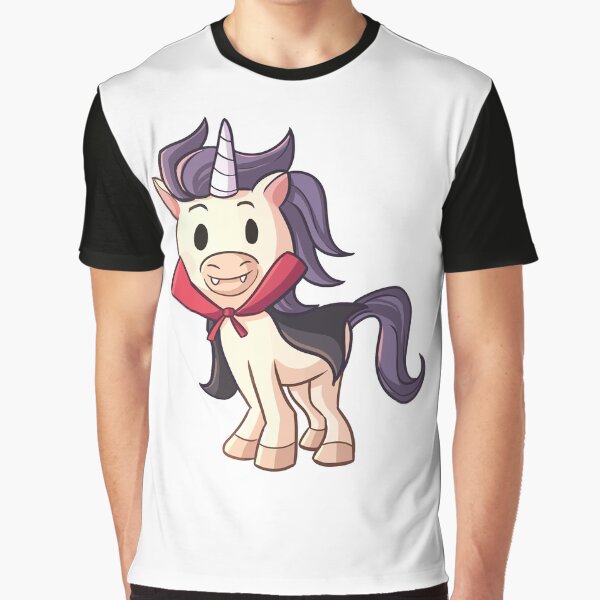 Vampir-Einhorn-Halloween-Design Grafik T-Shirt