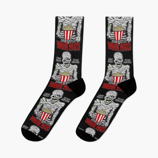 Item preview, I Just Want To Eat Popcorn And Watch Horror Movies Mummy designed and sold by GrandeDuc.