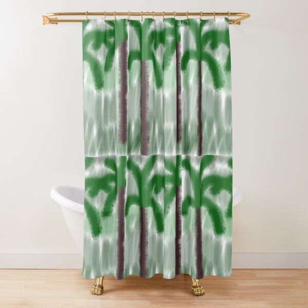 Coconut tree garden Shower Curtain