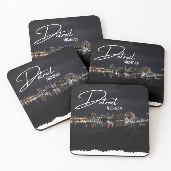 Item preview, Detroit Michigan at night designed and sold by BeatyinChaos.