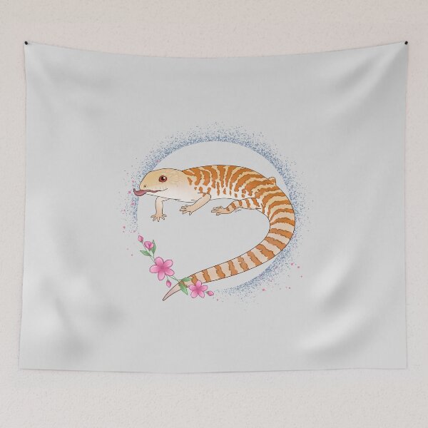 Item preview, Albino Blue Tongue Skink Floral Theme! designed and sold by anacecilia.