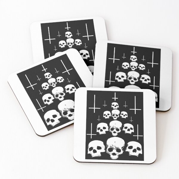 Item preview, Pyramid of white skulls and inverted cross designed and sold by Topmel.