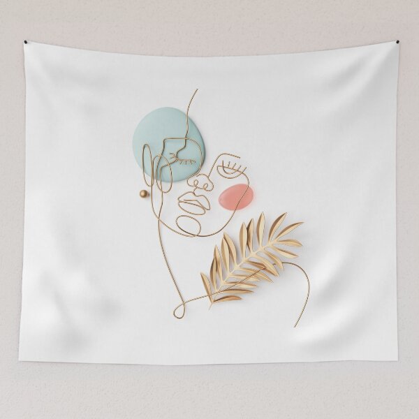 Item preview, 3D Abstract Gold Face Wire Art designed and sold by Harman83.