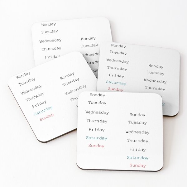 Item preview, Days of the Week Pack Sticker designed and sold by Coczzi.