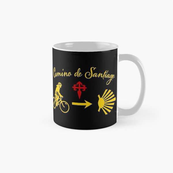 Artikelvorschau, Camino de Santiago Frauen Fahrrad gelb Pfeil Jakobsmuschel entworfen und verkauft von Brasilia.