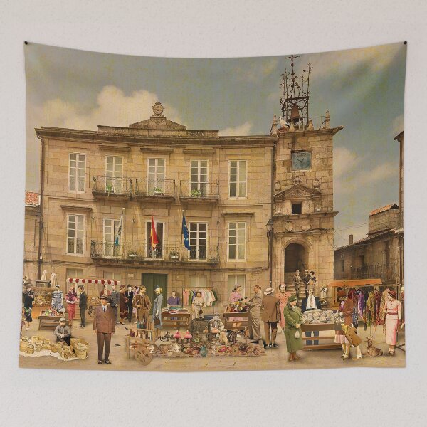 Item preview, Market day in the Plaza Mayor of Ribadavia (Ourense) designed and sold by PrivateVices.
