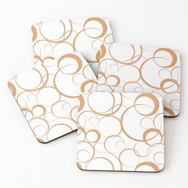 Item preview, Orange and White Funky Rings Pattern Coordinates w/ Sherwin Williams 2022 Popular Color Bakelite Gold SW 6368 - Colour Trends designed and sold by ColorOfTheYears.
