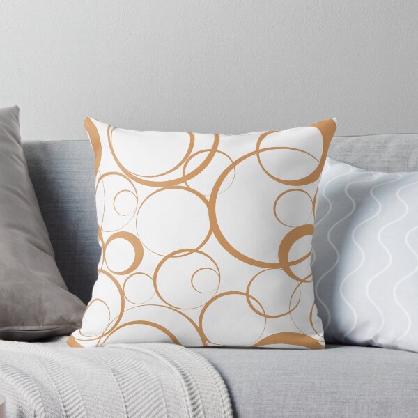Item preview, Orange and White Funky Rings Pattern Coordinates w/ Sherwin Williams 2022 Popular Color Bakelite Gold SW 6368 - Colour Trends designed and sold by ColorOfTheYears.