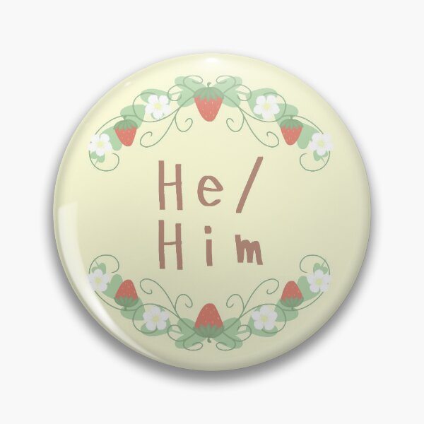 Item preview, He/Him cottagecore pronouns  designed and sold by vanillagutz.