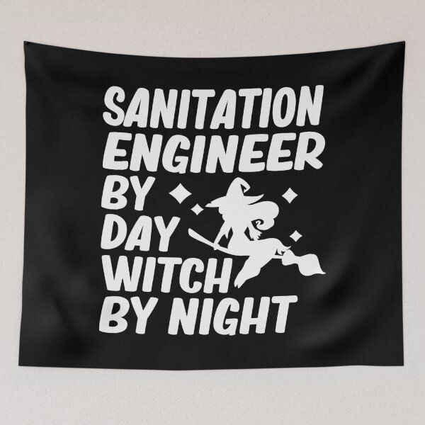 Item preview, Sanitation Engineer By Day Witch By Night sanitation Engineer Halloween Women Gift designed and sold by alaechamlal.