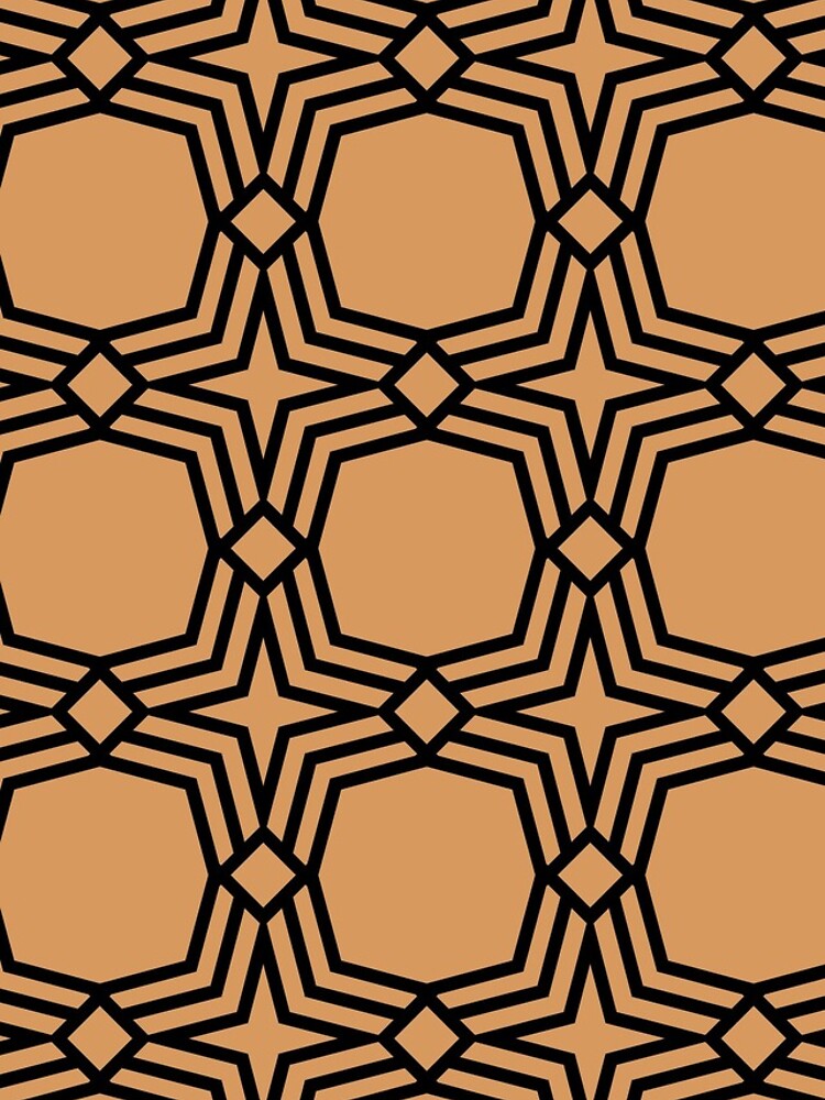 Imagen 5 de 5, Funda de iPhone con la obra Orange and Black Star Shape Tile Pattern Coordinates w/ Sherwin Williams 2022 Popular Color Bakelite Gold SW 6368 - Colour Trends, diseñada y vendida por ColorOfTheYears.