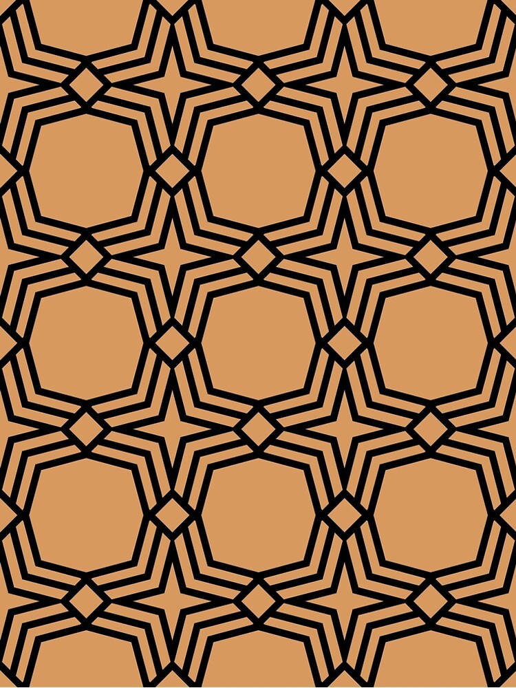 Aperçu 5 sur 5. Robe trapèze avec l'œuvre Orange and Black Star Shape Tile Pattern Coordinates w/ Sherwin Williams 2022 Popular Color Bakelite Gold SW 6368 - Colour Trends créée et vendue par ColorOfTheYears.