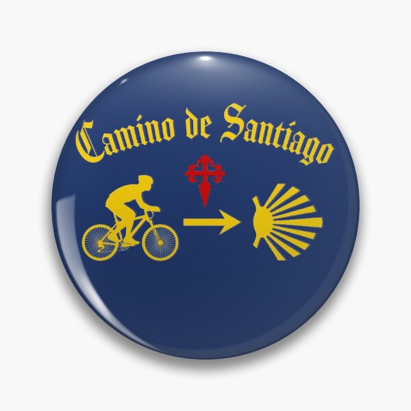 Item preview, Camino de Santiago Man Bicycle Yellow Arrow Scallop Shell designed and sold by Brasilia.