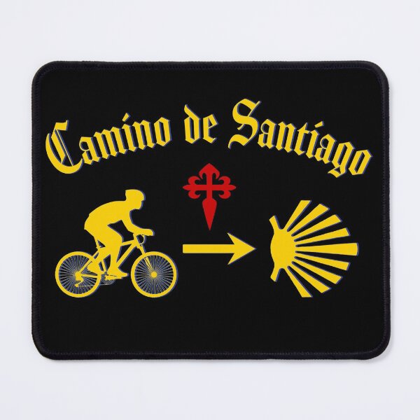 Item preview, Camino de Santiago Man Bicycle Yellow Arrow Scallop Shell designed and sold by Brasilia.